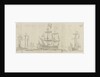 Royal (Charles II) visit to the 'Tiger' and passage down the Thames to Sheerness and Chatham - The 'Tiger' under way by Willem van de Velde the Elder