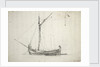 Study of a galjoot at anchor by Willem Van de Velde the Younger