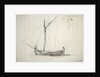 Study of a galjoot at anchor by Willem Van de Velde the Younger