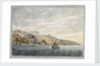 A southern view of Bastia on Corsica from on board HMS 'Victory' during the May 1794 siege by Ralph Willett Miller