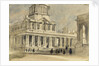 Greenwich Hospital. Exterior view of the chapel colonnade by David Cox