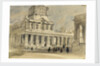 Greenwich Hospital. Exterior view of the chapel colonnade by David Cox