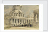 Greenwich Hospital. Exterior view of the chapel colonnade by David Cox