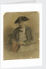 Portrait of a Greenwich Pensioner holding a red handkerchief and spectacles, with a copy of the 'Shipping Gazette' by unknown