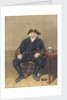 Portrait of Greenwich Pensioner, seated with clay pipe and tankard by Henry Dawe