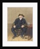 Portrait of Greenwich Pensioner, seated with clay pipe and tankard by Henry Dawe