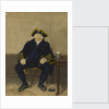 Portrait of Greenwich Pensioner, seated with clay pipe and tankard by Henry Dawe