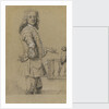 Self portrait with parrot by James Thornhill