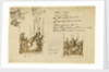 Designs for the east side of the upper hall of the Painted Hall, Greenwich: south side of arch by James Thornhill