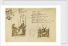 Designs for the east side of the upper hall of the Painted Hall, Greenwich: south side of arch by James Thornhill