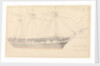 Annotated drawing of 'Larkin's East Indiaman, April 27th (Thursday) 1843' by John Christian Schetky