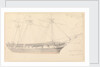 Annotated drawing of 'Larkin's East Indiaman, April 27th (Thursday) 1843' by John Christian Schetky
