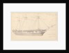 Annotated drawing of 'Larkin's East Indiaman, April 27th (Thursday) 1843' by John Christian Schetky