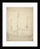 Portrait of the 'Beurs van Amsterdam'. Built in 1654 as an Indiaman. 52-guns. Taken into the States' service 1665. Returned to the Company 1666 by Willem Van de Velde the Younger