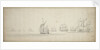 The Dutch fleet on its way to the Scottish coast, 10-20 August 1665 by Willem van de Velde the Elder
