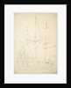 Portrait of the 'Groeningen'. Built 1641. 48-guns. Chartered by Denmark 1666-1667 and not thereafter mentioned. Also called 'Stad Groeningen', 'Wapen van Groeningen' and 'Zwarte Arend' by Willem Van de Velde the Younger