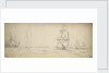Dutch ships running down towards the main fleet, May? 1672 by Willem van de Velde the Elder