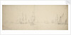 A smalschip and a despatch vessel with the Dutch fleet in light airs by Willem Van de Velde the Younger