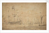 An English flagship at anchor, possibly in June 1673 by Willem van de Velde the Elder
