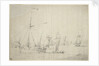 An English galliot close-hauled in a light breeze by Willem van de Velde the Elder