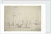 An English galliot close-hauled in a light breeze by Willem van de Velde the Elder