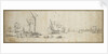 Two doggers and a ship at anchor in a harbor by Willem van de Velde the Elder