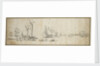 Two doggers and a ship at anchor in a harbor by Willem van de Velde the Elder