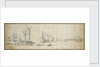 Two doggers and a ship at anchor in a harbor by Willem van de Velde the Elder