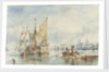 A hay barge off Greenwich by George Chambers Sr