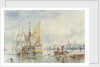 A hay barge off Greenwich by George Chambers Sr