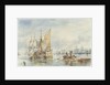 A hay barge off Greenwich by George Chambers Sr