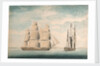 Commencement of the action between the 'Crescent' and 'La Reunion' off Cape Barfleur 20 October 1793 by William Nepecker Juste