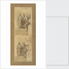 Sketches for the west wall of the Painted Hall, Greenwich by James Thornhill