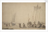 Pinks on the shore by Willem van de Velde the Elder