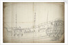 Portrait of an English two-decker by Willem Van de Velde the Younger
