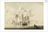 Kraak and other craft becalmed by Pieter Aartsz Blauw