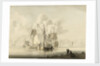 Kraak and other craft becalmed by Pieter Aartsz Blauw