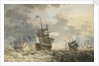 HMS 'Ocean', 2nd-rate. Union at the Main off Gibraltar with tenders by Hendrik Kobell