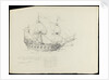 Sketch of HMS 'Caledonia' by Robert Strickland Thomas