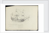 Sketch of HMS 'Caledonia' by Robert Strickland Thomas
