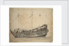 Portrait of the 'Vrijheid', 50-gun ship of the Amsterdam Admiralty, built in 1651 and blown up in action in 1676 by Willem van de Velde the Elder