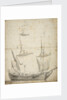 Portrait of a small Dutch merchant ship by Willem van de Velde the Elder