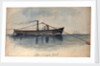 Spar torpedo boat in a calm sea by H. W.