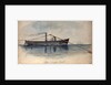 Spar torpedo boat in a calm sea by H. W.