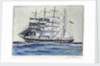 Pinmore square-rigged sailing vessel at sea by Arthur Bradbury