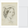 Study of the head and shoulders of a young woman with a middle parting by Margaret Louisa Herschel