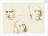 Three sketches of a woman's face by Margaret Louisa Herschel