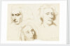 Three sketches of a woman's face by Margaret Louisa Herschel