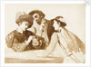Sketch of Caravaggio's 'The Card Sharps' by unknown