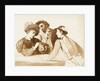 Sketch of Caravaggio's 'The Card Sharps' by unknown